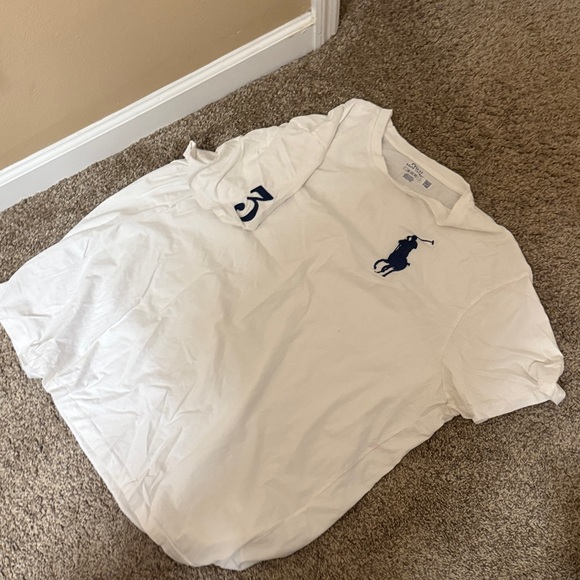 Polo Ralph Lauren Cream Shirt with Blue Text - Picture 5 of 5